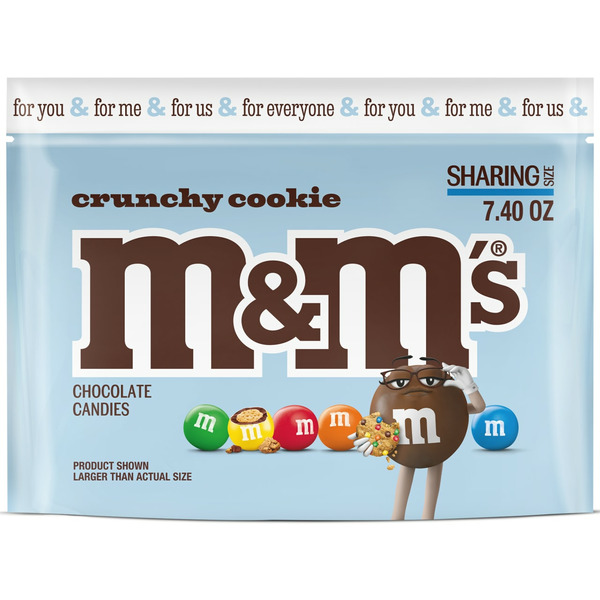 Candy & Chocolate M&M's Crunchy Cookie Milk Chocolate Candy Sharing Size Resealable hero