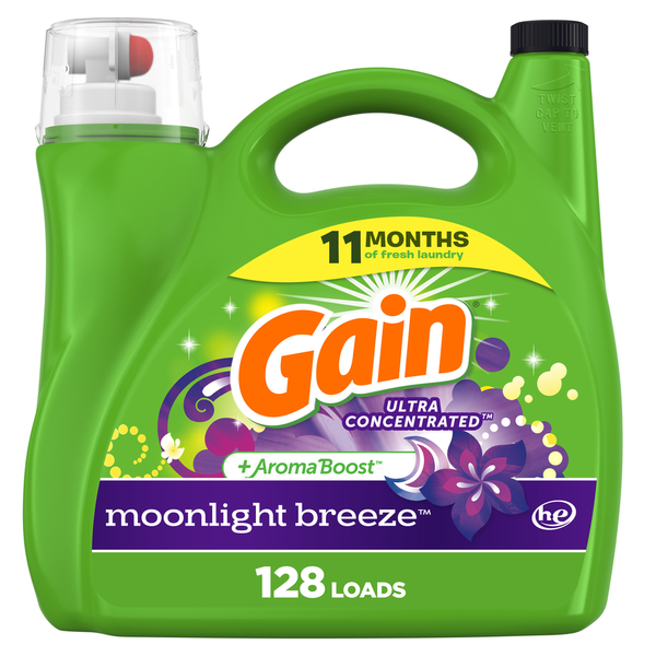 Laundry Gain Liquid Laundry Detergent, Moonlight Breeze, 128 Loads hero