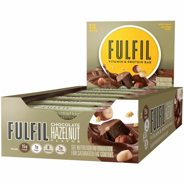 FULFIL Chocolate Hazelnut Flavored Protein Bars hero