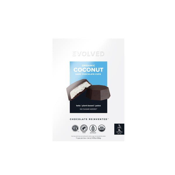 Cookies & Cakes Evolved Chocolate Chocolate Coconut Cups hero