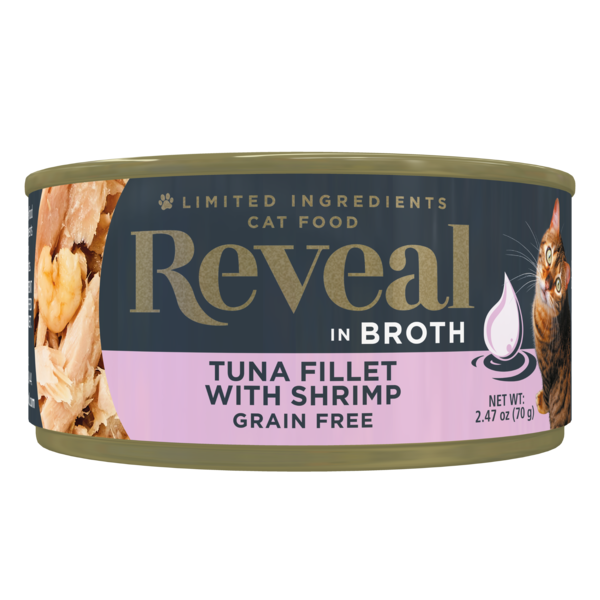 Reveal Natural Wet Cat Food, Tuna Fillet with Shrimp in Broth hero