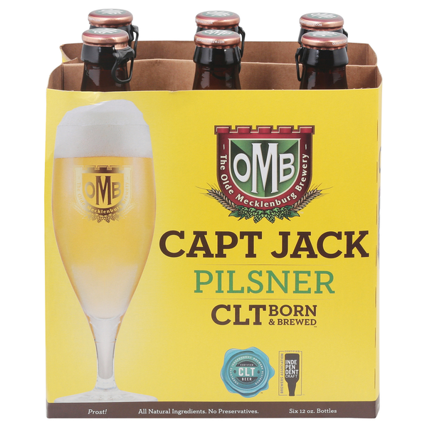 Beers & Coolers OMB Beer, Capt Jack, Pilsner hero