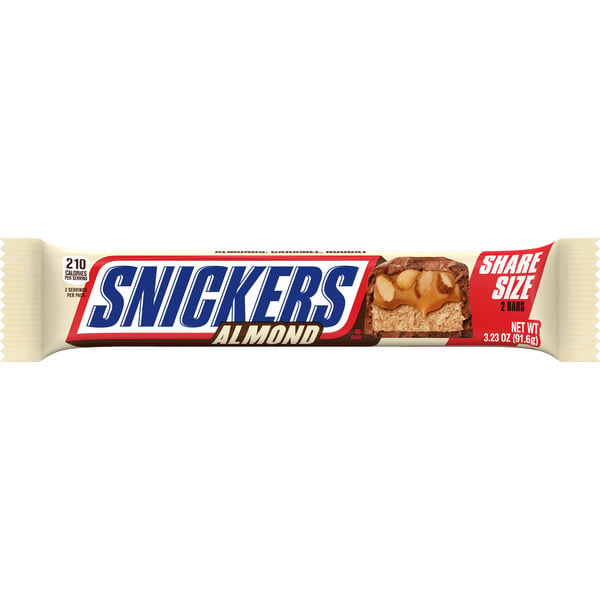 Candy & Chocolate SNICKERS Almond Candy Milk Chocolate Bar Share Size hero