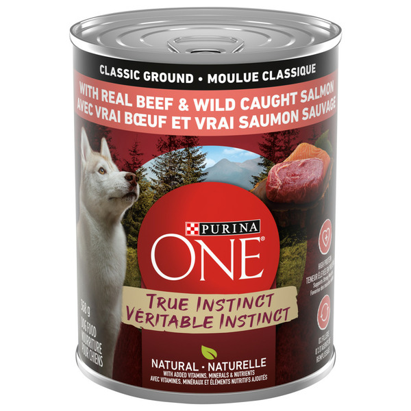 Purina ONE True Instinct Classic Ground Beef & Wild-Caught Salmon hero