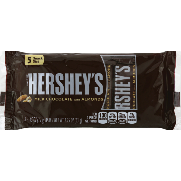 Candy & Chocolate Hershey's Milk Chocolate with Almonds Snack Size Candy hero