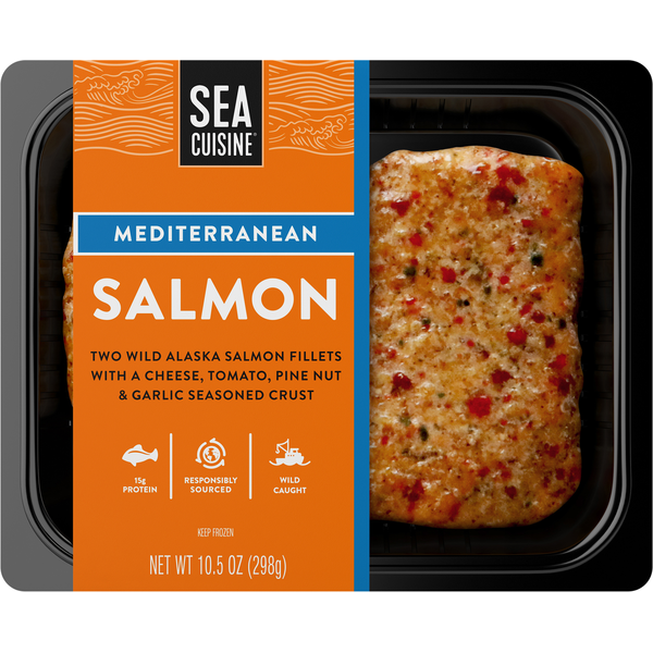 Seafood Counter Sea Cuisine Salmon, Mediterranean hero