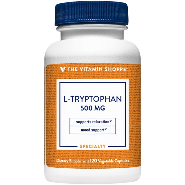 Other Supplements The Vitamin Shoppe L-Tryptophan - 500 MG (120 Vegetarian Capsules) hero