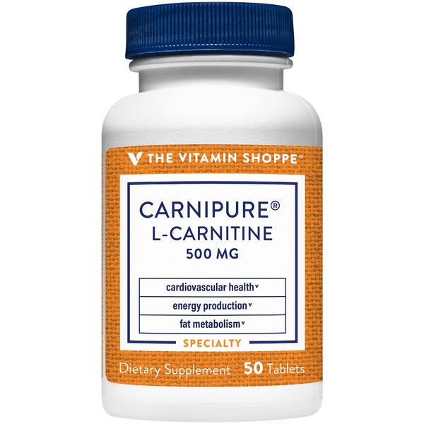 Other Supplements The Vitamin Shoppe Carnipure L-Carnitine Amino Acid - 500 MG (50 Tablets) hero