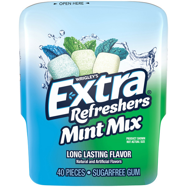 Mint & Gum Extra Gum Refreshers Mint Mix Sugar Free Chewing Gum Piece Bottle hero