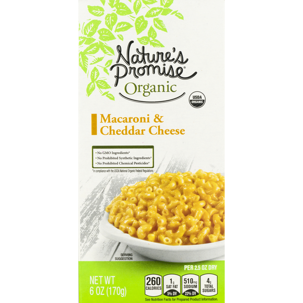 Instant Foods Nature's Promise Organic Macaroni & Cheddar Cheese hero