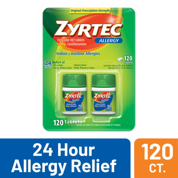 ZYRTEC 24 Hour Allergy Relief Tablets With 10 Mg Cetirizine Hcl hero