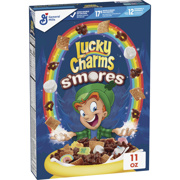 Cereal Lucky Charms Smores Breakfast Cereal with Marshmallows hero