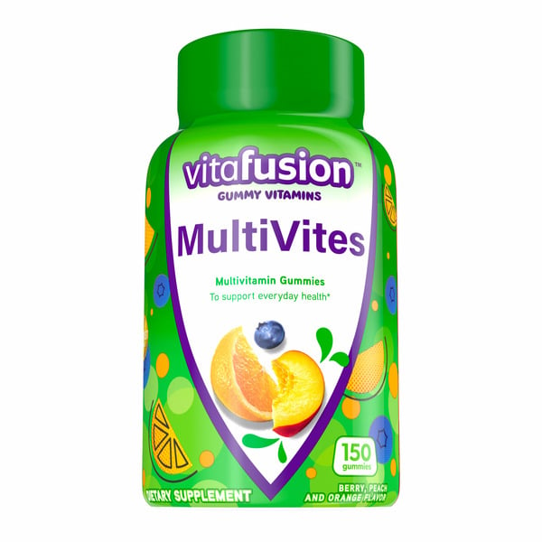 Vitamins & Supplements vitafusion MultiVites, Natural Berry, Peach and Orange Flavor, Gummies hero