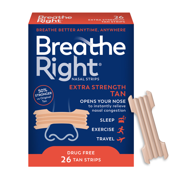 Deodorants Breathe Right Tan Strips, Extra Strength, Tan hero