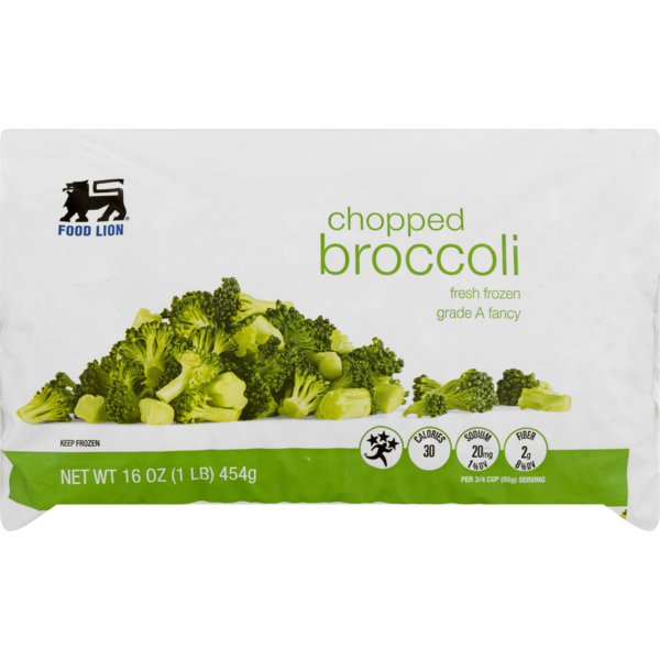 Vegetables, Vegan, & Vegetarian Food Lion Broccoli, Chopped, Bag hero