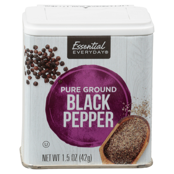 Spices & Seasonings Essential Everyday Black Pepper, Pure Ground hero