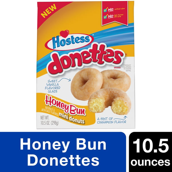 Hostess Honey Bun DONETTES, Glazed Mini Donuts - ., Bag hero