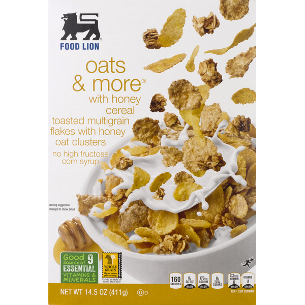 Cereal Food Lion Oats & More with Honey Cereal hero