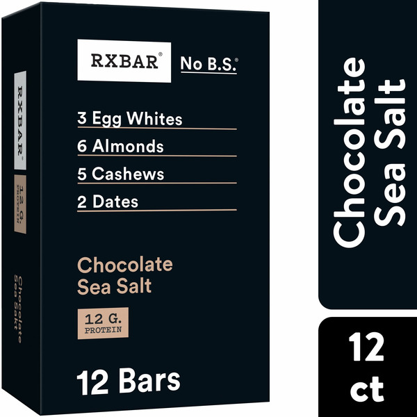 Energy & Granola Bars RXBAR Chocolate Sea Salt Protein Bars hero