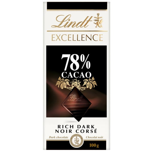 Cocoa & Drink Mixes Excellence 78% Cacao Dark Chocolate Bar, 100 Grams hero