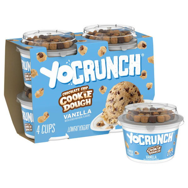 Yogurt YoCrunch Vanilla Lowfat Yogurt with Chocolate Chip Cookie Dough hero