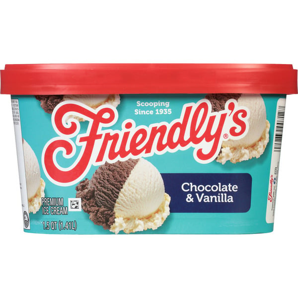 Ice Cream & Toppings Friendly's Rich And Creamy Chocolate 'N Vanilla Premium Ice Cream 1.5 Quart Scround hero