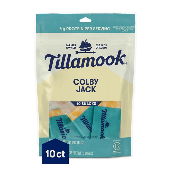 Packaged Cheese Tillamook Colby Jack Cheese Snack Portions hero