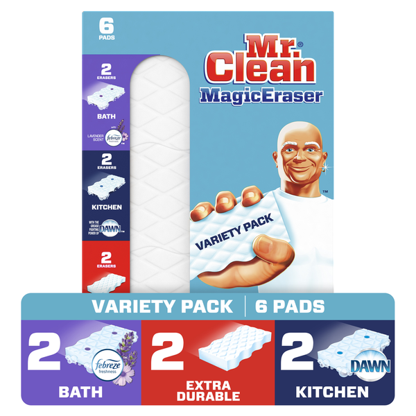 Cleaning Products Mr. Clean Magic Eraser Variety Pack Assortment Cleaning Pads hero