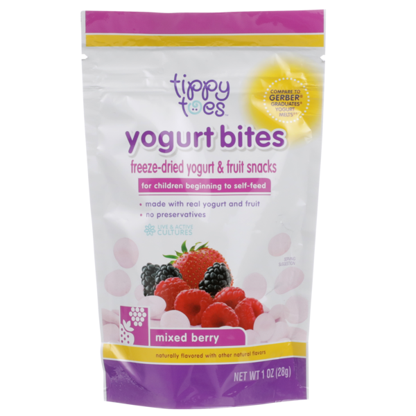 Candy & Chocolate Tippy Toes Mixed Berry Freeze-Dried Yogurt & Fruit Snacks Yogurt Bites hero