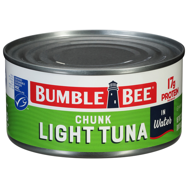 Canned Meat & Seafood Bumble Bee Tuna, in Water, Light, Chunk hero