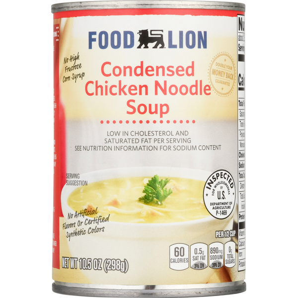 Soup, Broth & Bouillon Food Lion Condensed Soup, Chicken Noodle hero