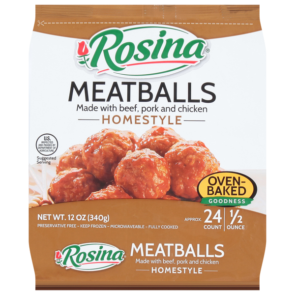 Frozen Meat & Seafood Rosina Meatballs, Homestyle hero