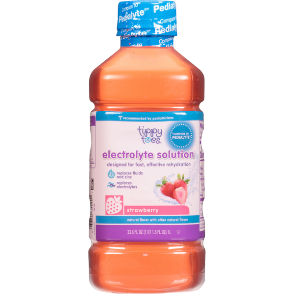 Baby First Aid & Vitamins Tippy Toes Pediatric Electrolyte Strawberry Flavor hero