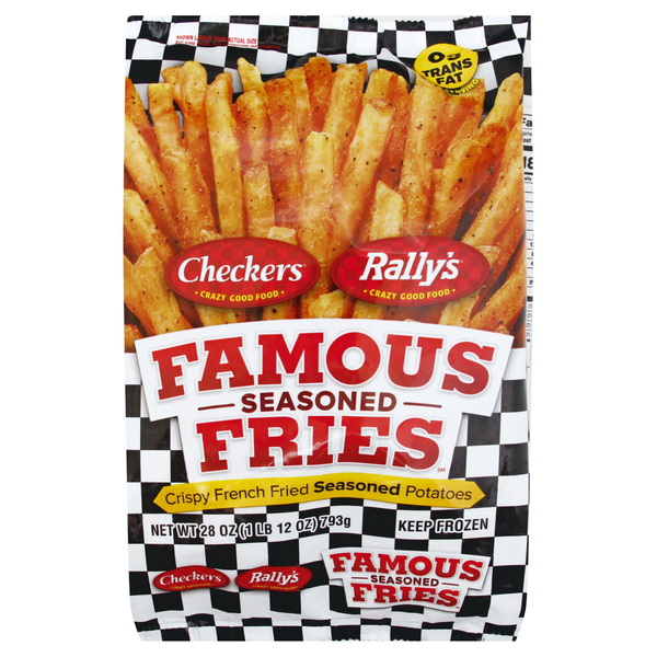 Frozen French Fries & Potatoes Checkers Rallys Famous Seasoned Fries hero