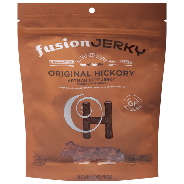 FusionJerky Beef Jerky, Artisan, Original Hickory hero