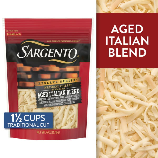 Specialty Cheeses Sargento Reserve Series™ Shredded Aged Italian Blend Natural Cheese hero