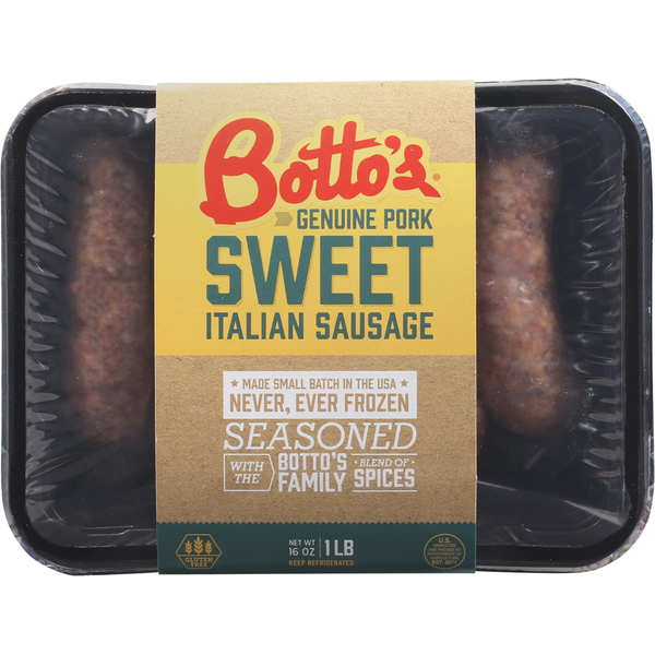 Hot Dogs, Bacon & Sausage Botto's Italian Sausage, Sweet hero