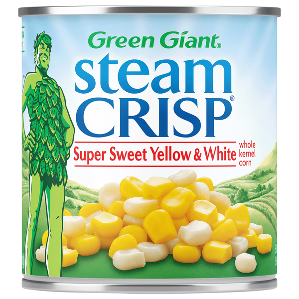 Canned & Jarred Vegetables Green Giant SteamCrisp Super Sweet Yellow & White Whole Kernel Corn hero