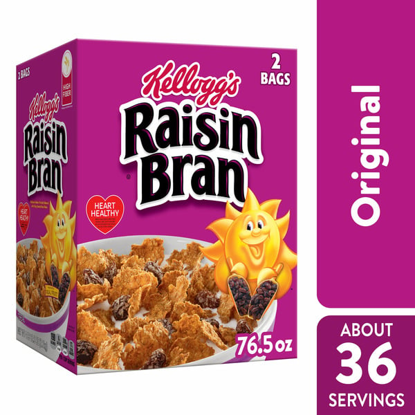 Cereal & Granola Raisin Bran Breakfast Cereal, Family Breakfast, Fiber Cereal, Original hero