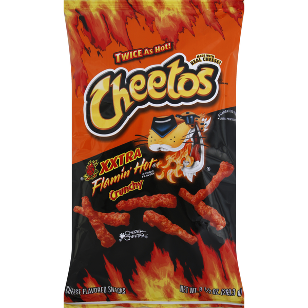 Chips & Pretzels Cheetos Cheese Flavored Snacks, Crunchy, XXtra Flamin' Hot hero