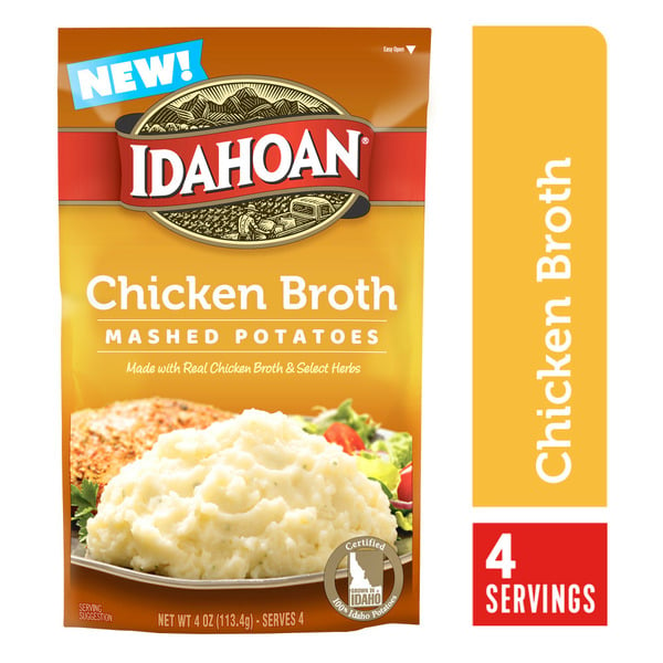 Fruit & Vegetable Snacks Idahoan® Chicken Broth Mashed Potatoes hero