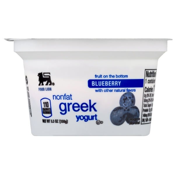 Yogurt Food Lion Fruit On The Bottom Blueberry Nonfat Greek Yogurt hero