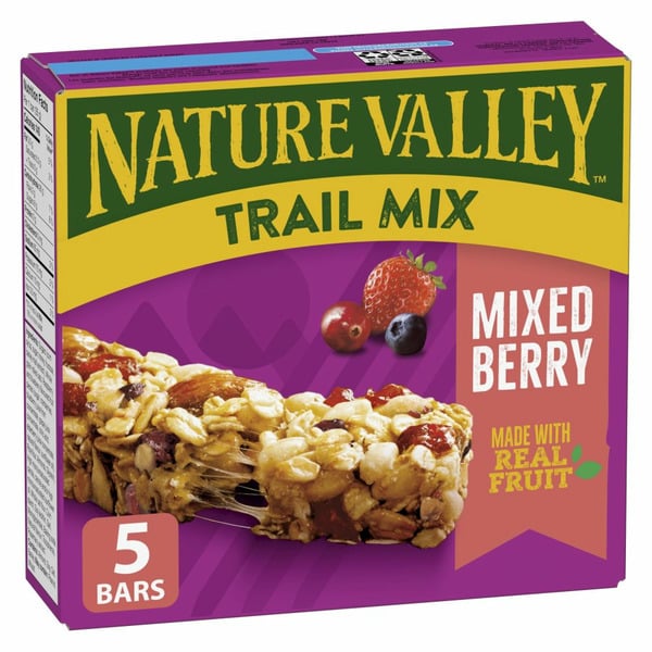 Trail Mix & Snack Mix Nature Valley Chewy Trail Mix Granola Bars, Mixed Berry hero