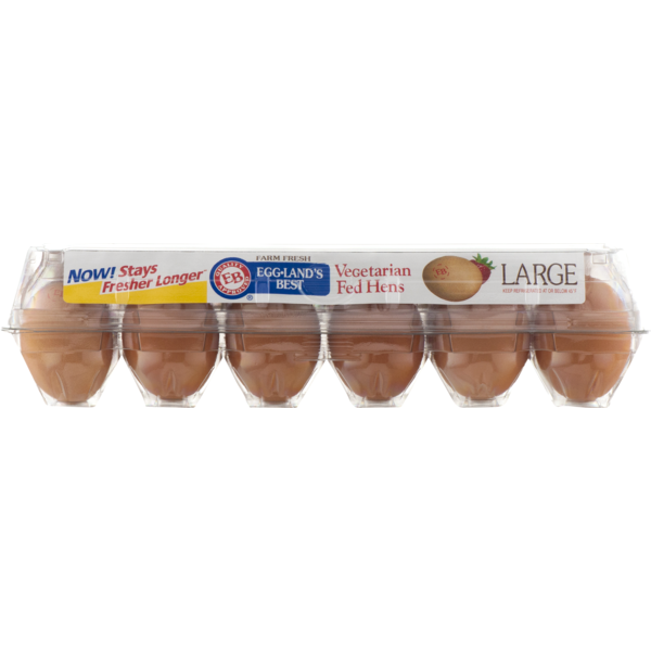 Eggs Eggland's Best Vegetarian Fed Hens Large Brown Grade A Eggs hero