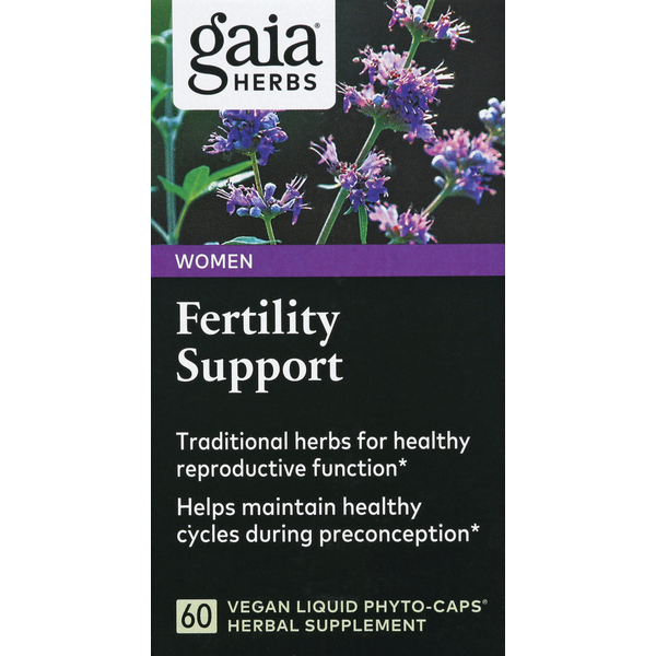 Gaia Herbs Fertility Support, Women, Vegan Liquid Phyto-Caps hero