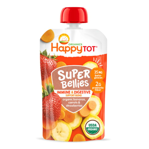 Baby Food & Formula Happy Tot Organics Super Bellies Stage 4 Immune+Digestive Support Bananas, Carrots,Strawberries hero