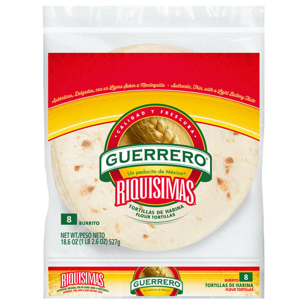 Tortillas & Flat Bread Guerrero Riquisimas Burrito Flour Tortillas hero