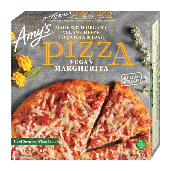 Frozen Pizza Amy's Kitchen Vegan Margherita Pizza hero