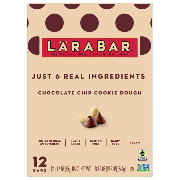 Energy & Granola Bars LÄRABAR Fruit & Nut Bar, Chocolate Chip Cookie Dough hero