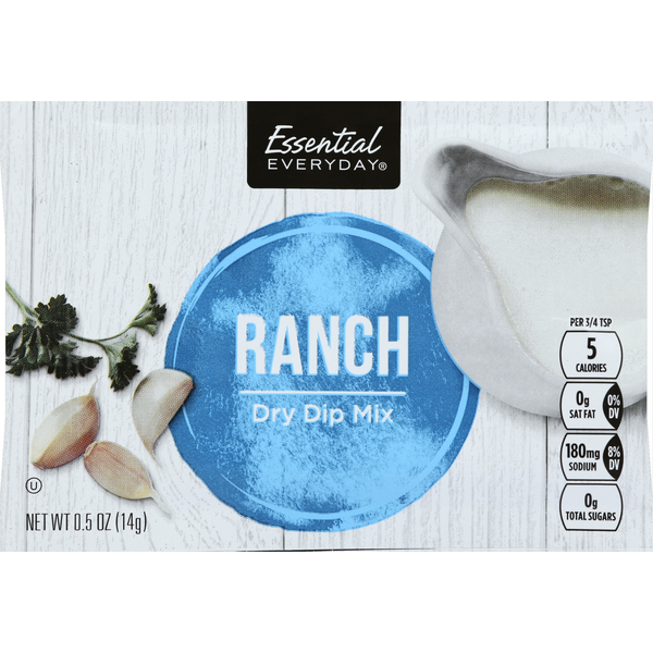 Salad Dressing & Toppings Essential Everyday Dip Mix, Dry, Ranch hero